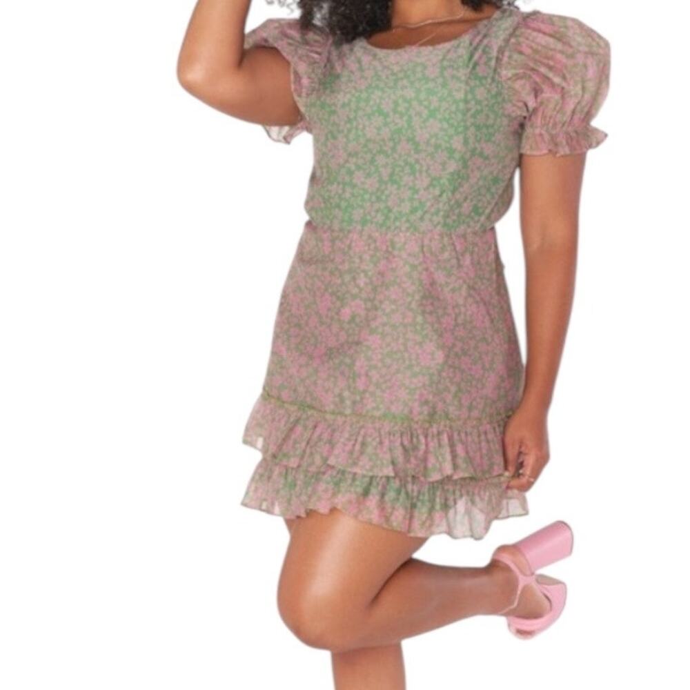 Show Me Your Mumu dress Daiquiri minidress green pink size Medium M - Picture 1 of 9